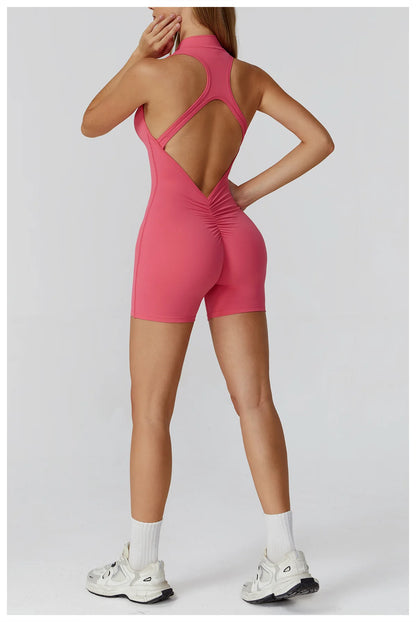 Scrunch Sports Overalls Gym Jumpsuit Women's Fitness