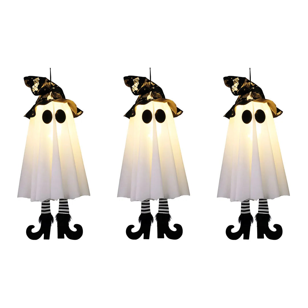Halloween LED Light Up Witch Ghost Hanging Horror Ornaments