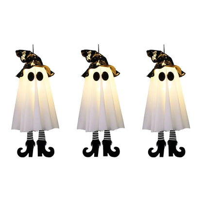 Halloween LED Light Up Witch Ghost Hanging Horror Ornaments