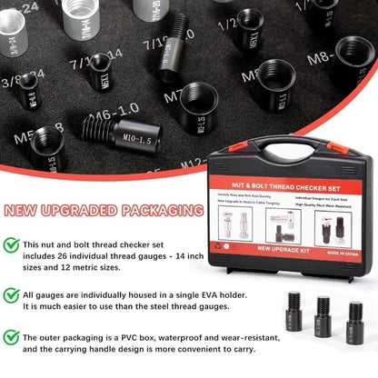 Nut and Bolt Thread Checker Aluminums Thread Checker