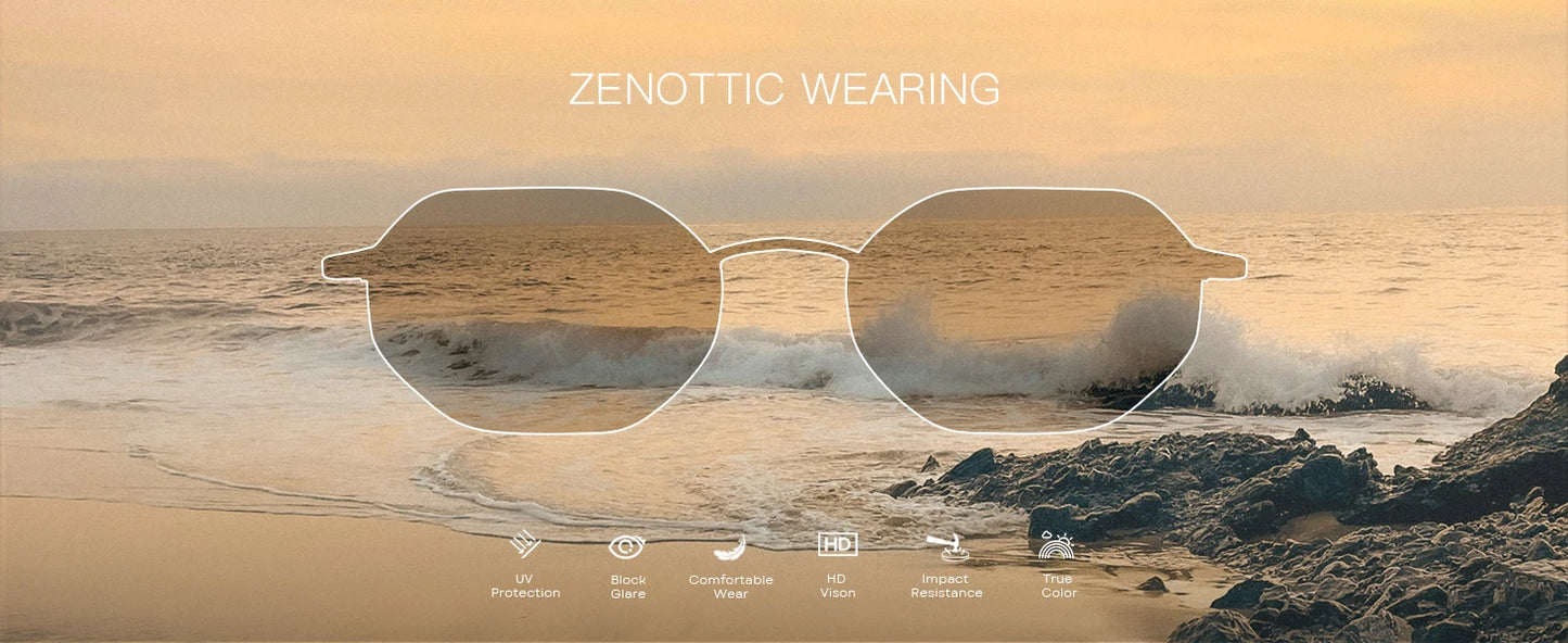 ZENOTTIC Retro Small Polygon Polarized Sunglasses