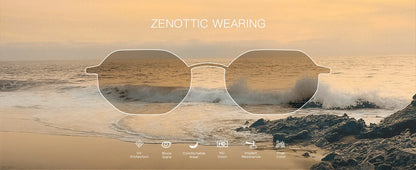 ZENOTTIC Retro Small Polygon Polarized Sunglasses