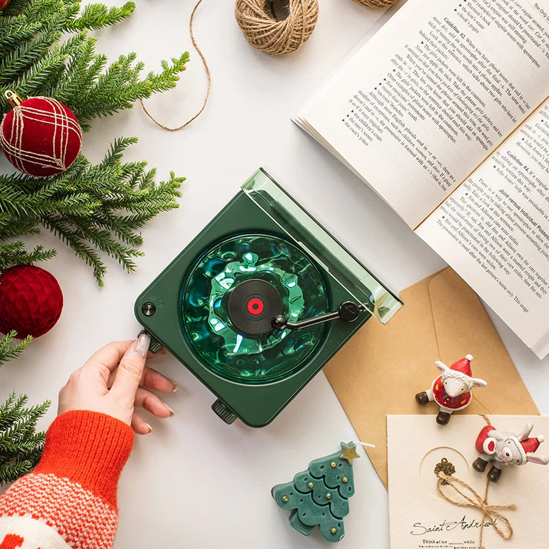 Retro Turntable Speaker With White Noise Wireless Bluetooth