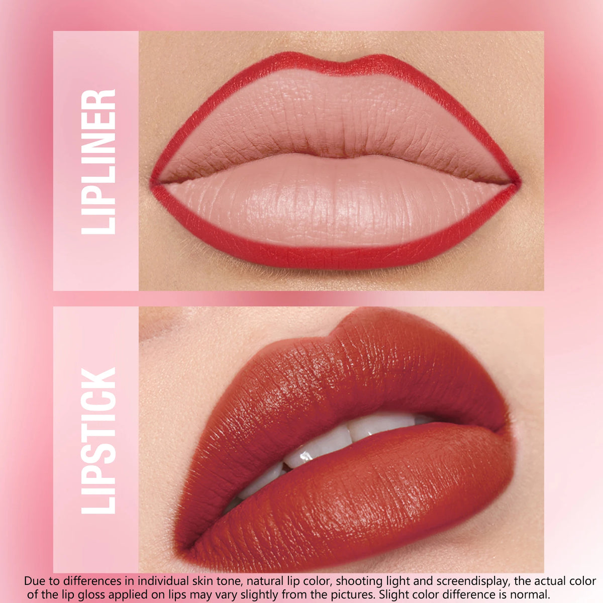 Integrated waterproof lipliner lipstick set
