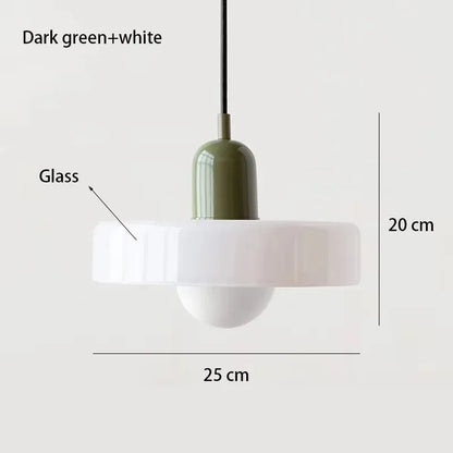 Nordic Retro Glass Pendant Lamps Indoor E27 LED Chandelier