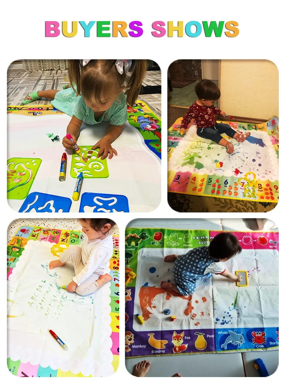 Magic Water Drawing Mat with Reusable Magic Pens