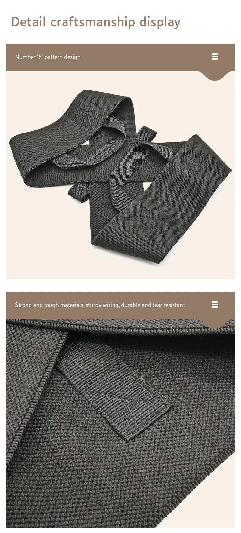 Black Durable Open Shoulder Beauty Back Traction Strap