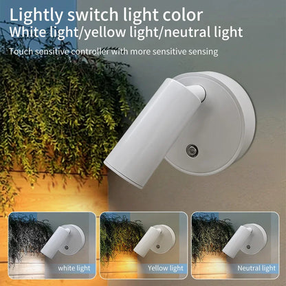 USB Rechargeable Magnetic LED Wall Lamp Reading Light