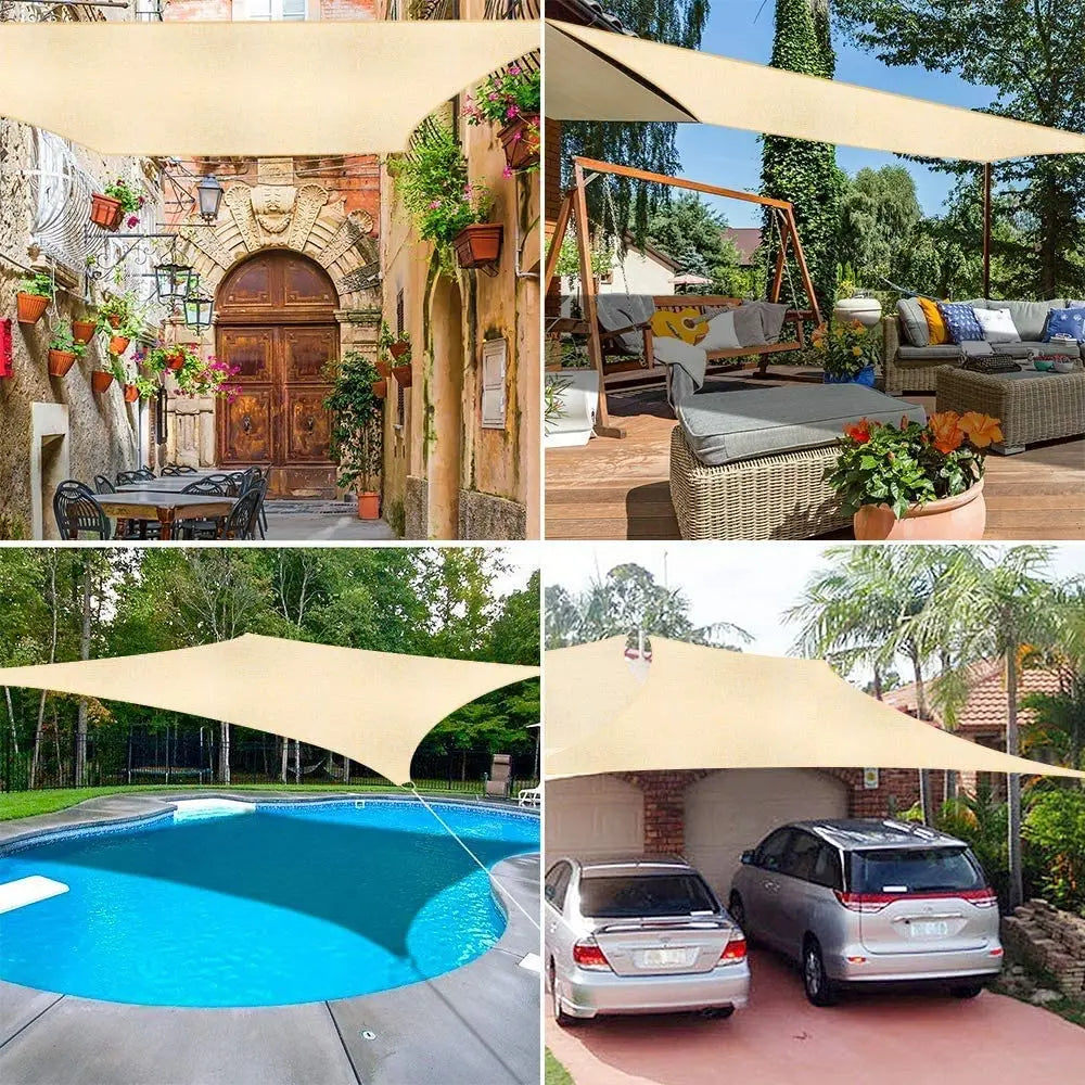 Sun Shade Sail Waterproof Outdoor Square Rectangle Garden
