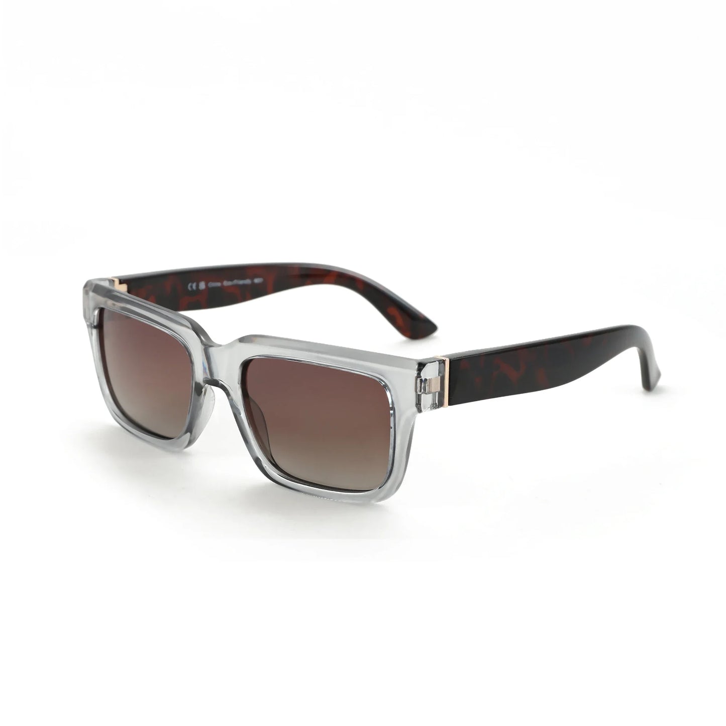 Retro Rectangle Sunglasses for Men Women Polarized
