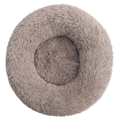 Round Pet Bed for Large Donut Long Plush Bed