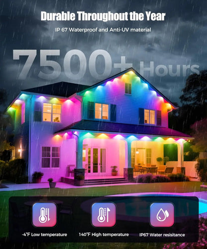 LED Permanent Outdoor Lights IP65 Waterproof RGBIC Eave Lights