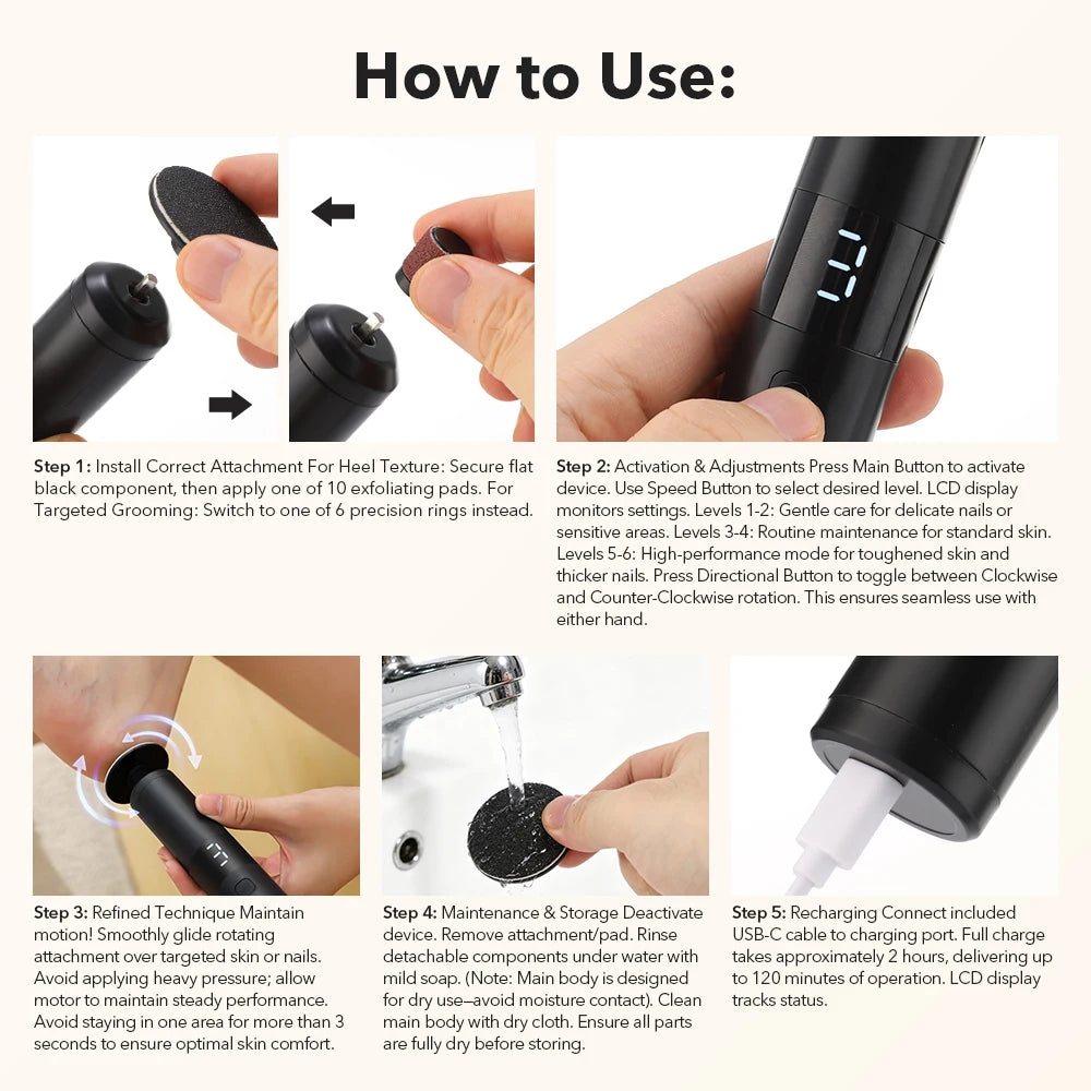 Electric Foot Callus Remover Foot Care File Heels