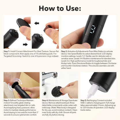 Electric Foot Callus Remover Foot Care File Heels