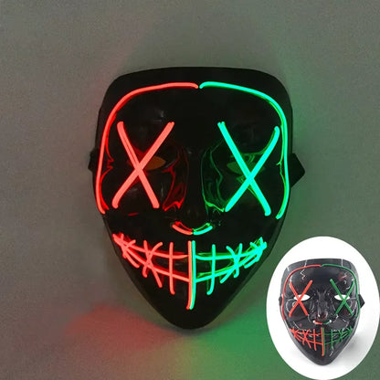 Wireless LED Purge Mask Halloween Horror Party Carnival Cosplay