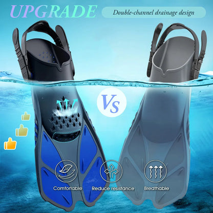 Snorkel Fins Swimming Flippers Adjustable Buckles