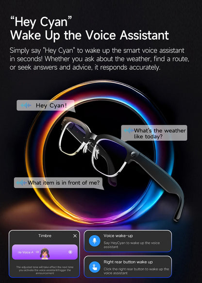New Upgrade Smart Glasses With Camera Video Recording