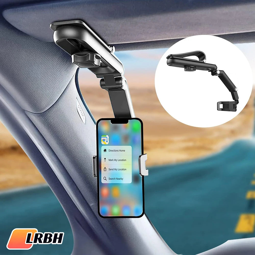Sun Visor Phone Holder for Car Multifunctional 360° Rotating