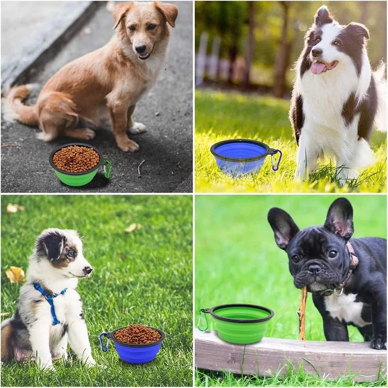 Pet Folding Silicone Bowl Large Outdoor Pet Travel Bowl