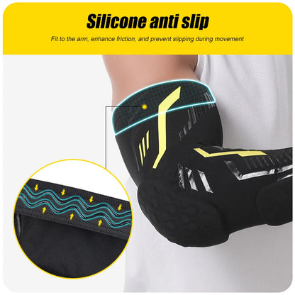 1 Pc Sports Padded Arm Sleeves Protective Compression Elbow Pad