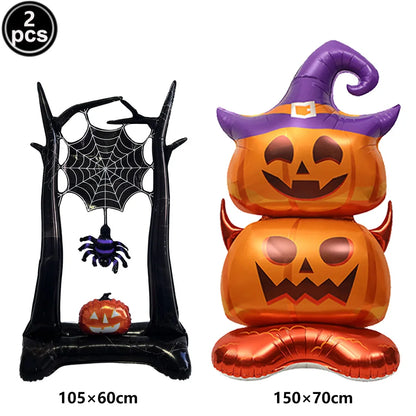 Large Halloween Standing Foil Balloons Haunted House Castle