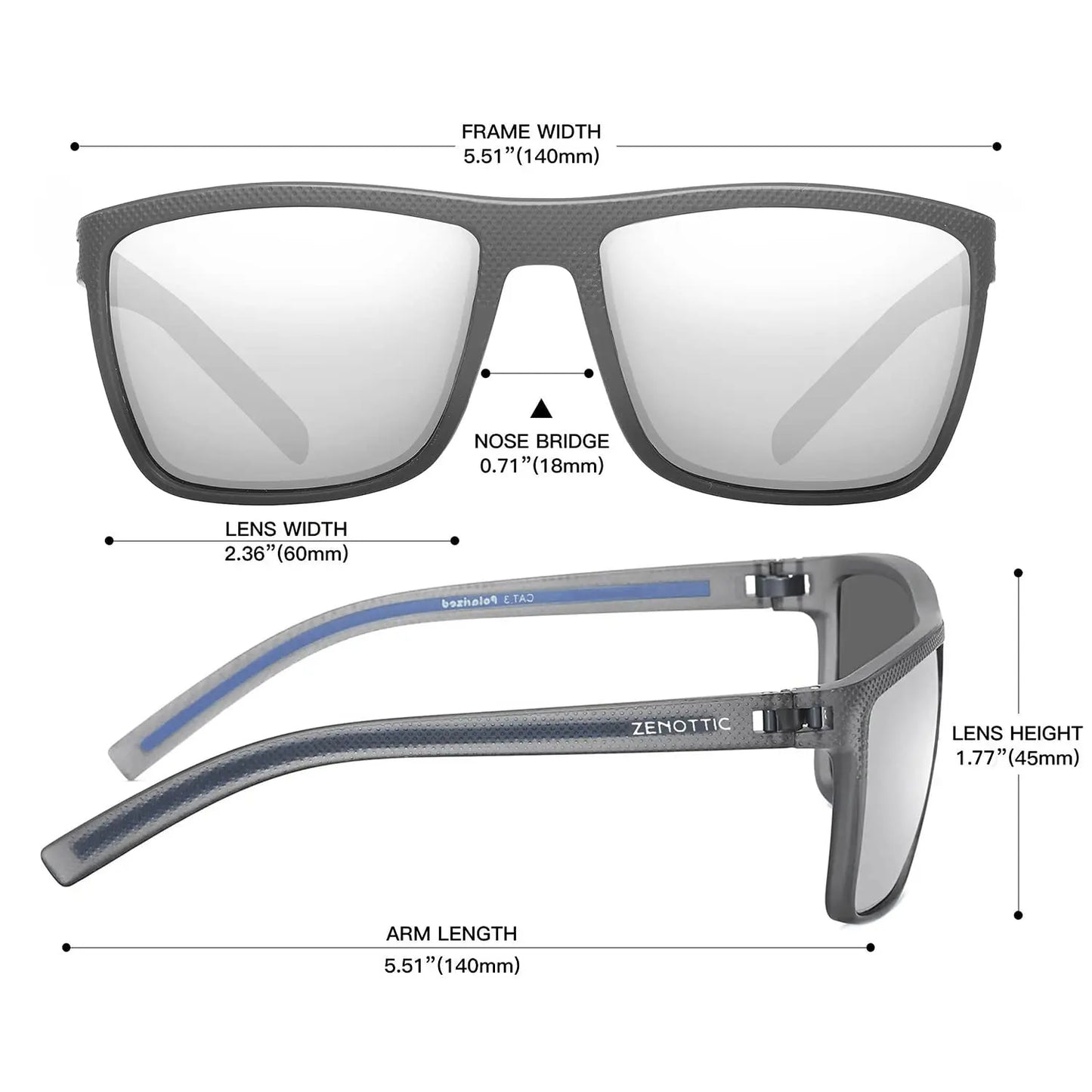 Polarized Sunglasses for Men Shades Lightweight TR90 Frame