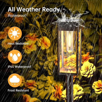 Retro Solar Pathway Warm Lights Outdoor