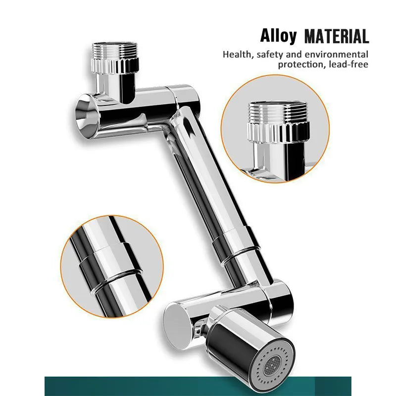 1440° Rotatable Scalable Metal Faucet Bathroom Tap