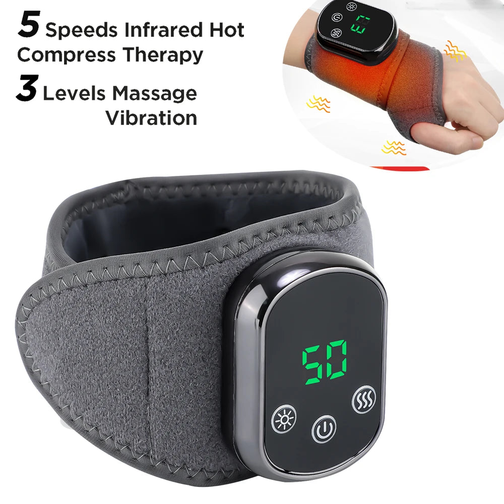 Electric Heating Wrist Massager 5 Levels Hot Compress