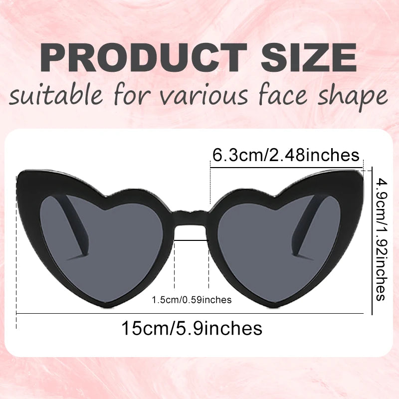 Heart Shaped Sunglasses Wedding Bride Bridesmaid