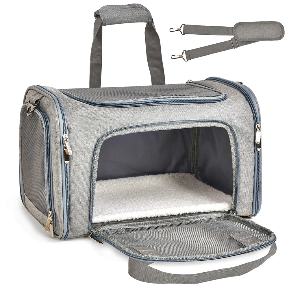 Dog Carrier Bag Soft Side Backpack Cat Pet Carriers