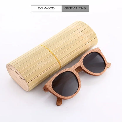 GM Men bamboo Wood Sunglasses Women Retro Vintage