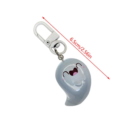 Luminous Halloween Ghost Key Chain Cartoon Jelly Doll