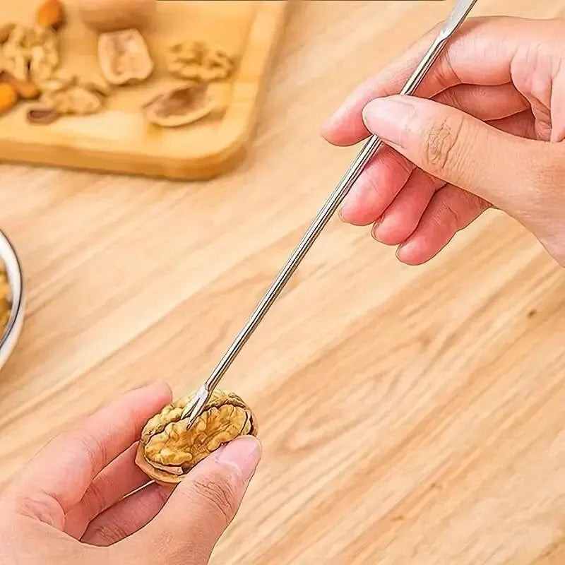 1pc Silvery Metal Multi Functional Walnut Clip Nut Shelling