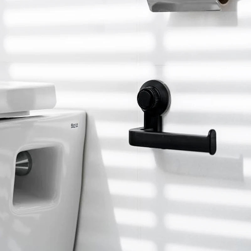 Suction Cup Toilet Paper Holder Wall Mount No Punching