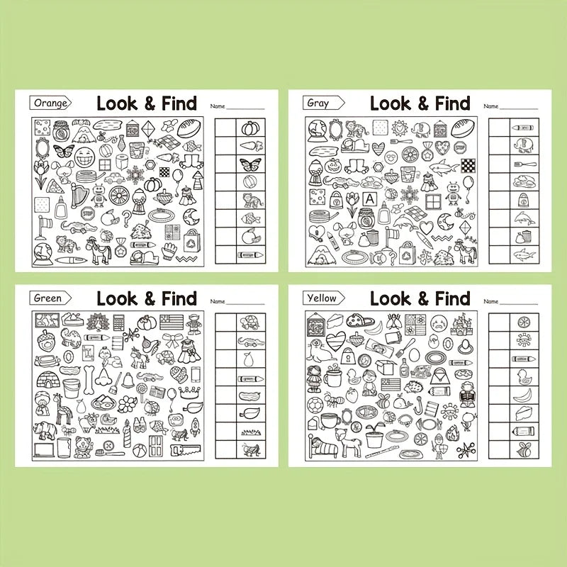 Children's Hidden Object Coloring Book Contains 100+ Search and Coloring Activities