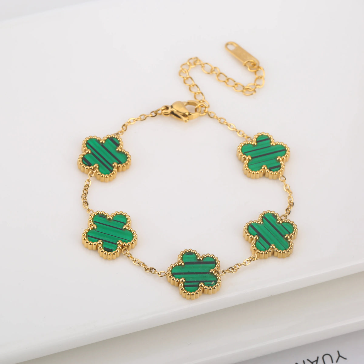 Stainless Steel Laser Five Leaf Flower Petal Adjustable Clover