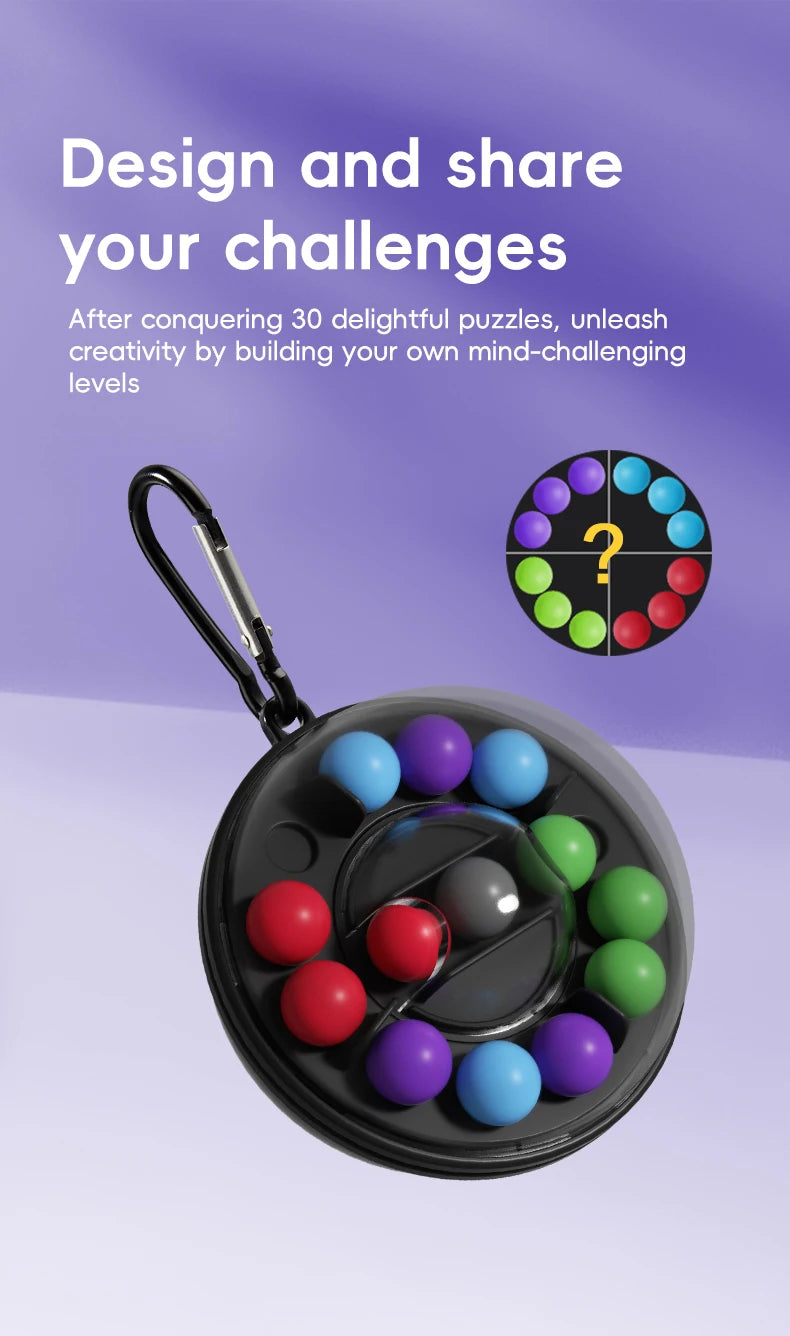 Rotating Puzzle Ball Brain Teaser Toy with Hanging Hook