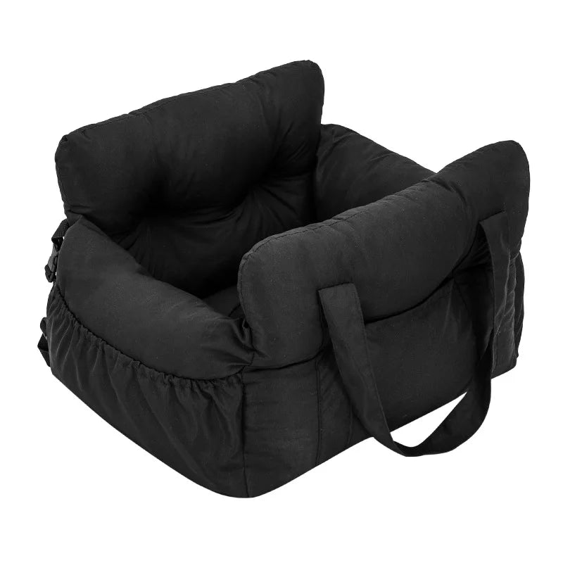 Dog Car Seat with Safety Belt - Non-Slip Pet Car Bed for Small Dogs,