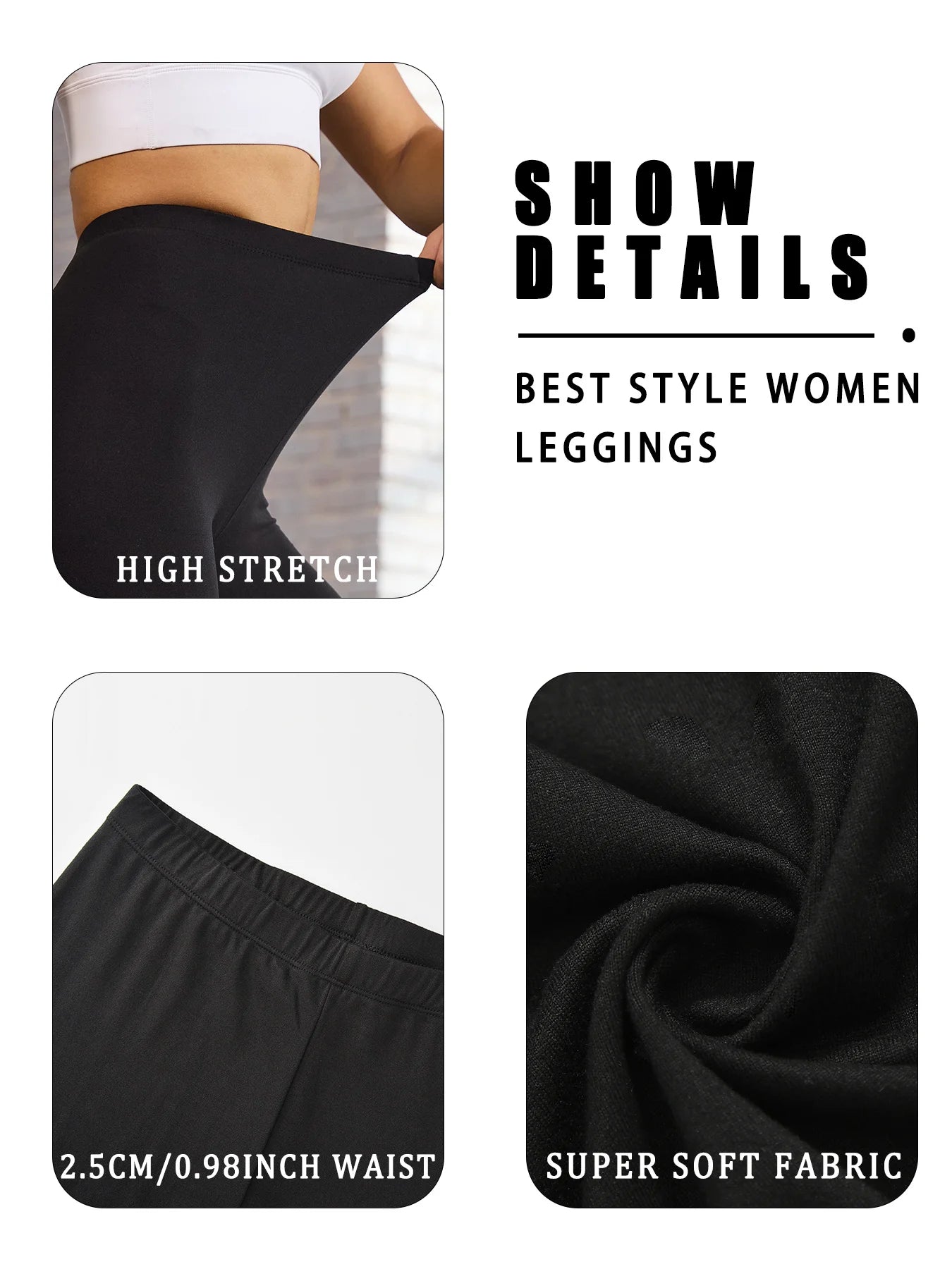 Plus Size Women's Leggings with Super Soft Fabric - High Elasticity