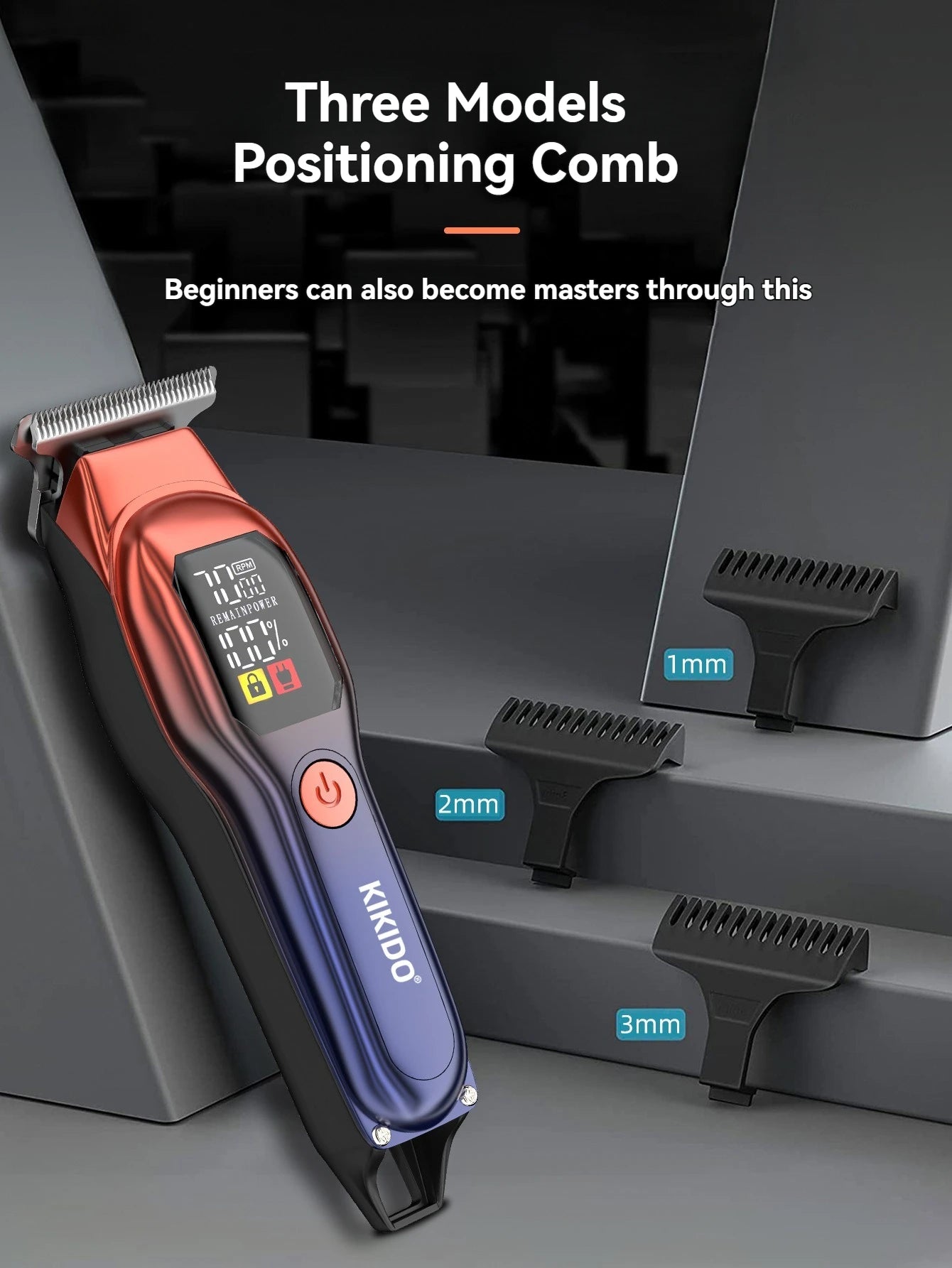 Stainless steel hairdresser electric push cut hair