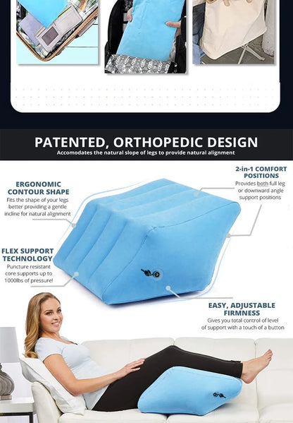Inflatable Velvet Leg Pillow Plastic Camping Soft Inflatable