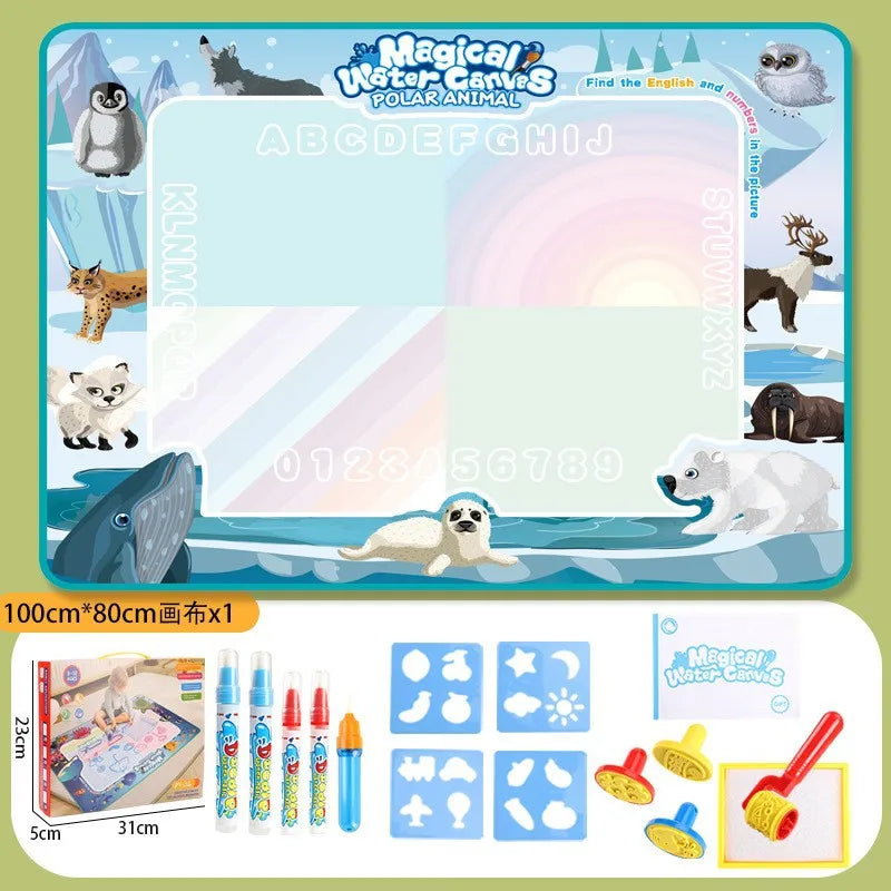 Magic Water Drawing Mat with Reusable Magic Pens