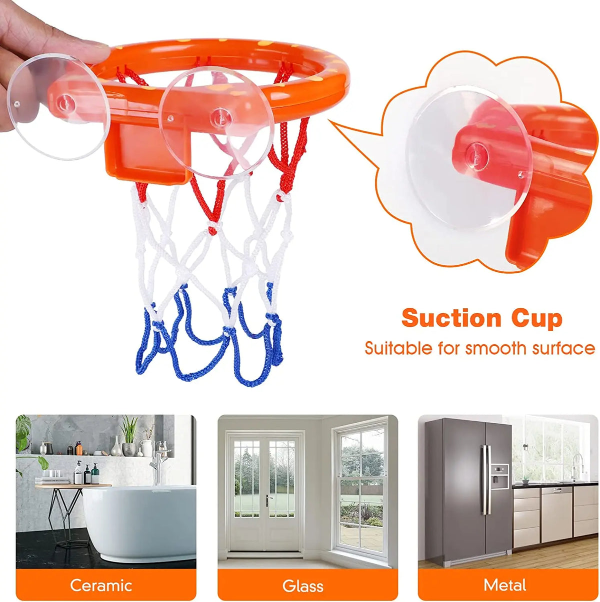 Bathroom Suction Cup Basketball Frame Playing Water