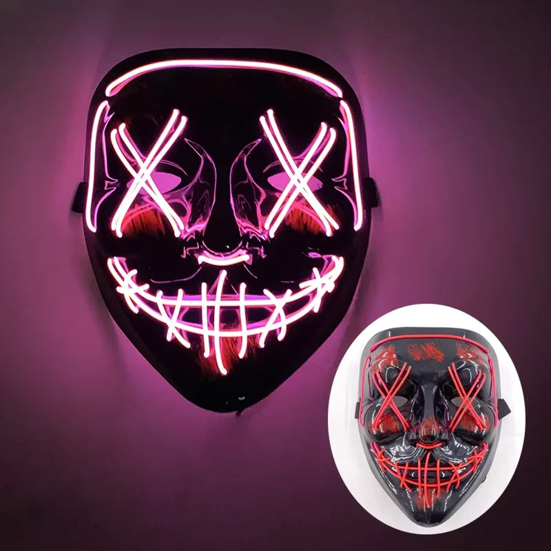 Wireless LED Purge Mask Halloween Horror Party Carnival Cosplay