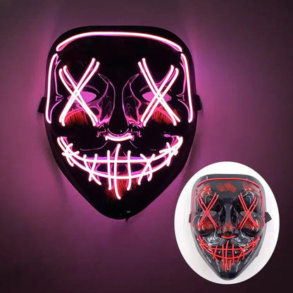 Wireless LED Purge Mask Halloween Horror Party Carnival Cosplay