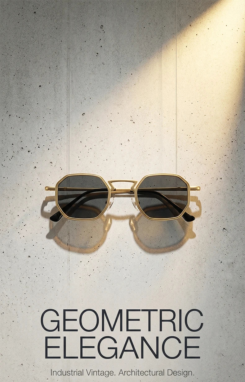 Small Frame Hexason Steampunk Sunglasses Men