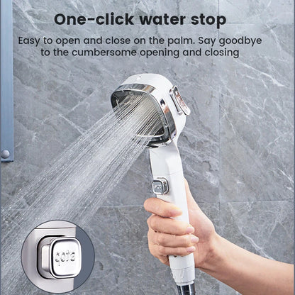 High Pressure Shower Head Water Saving 3 Modes Shower Heads