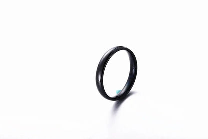 Simple 4mm 6mm Titanium Ring Women Men Prevent Allergy
