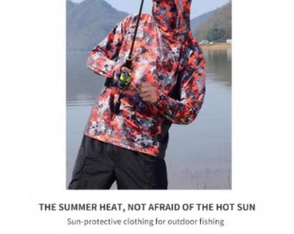 Men's Summer Outdoor Cycling Fiing Sun Protection Ice Silk